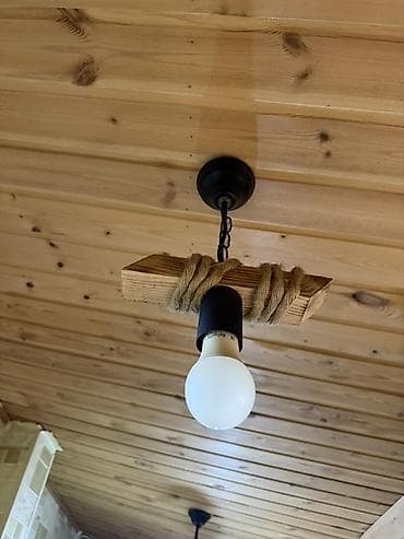 taxta lustur: Çılçıraq, 1 lampa, Taxta — 3