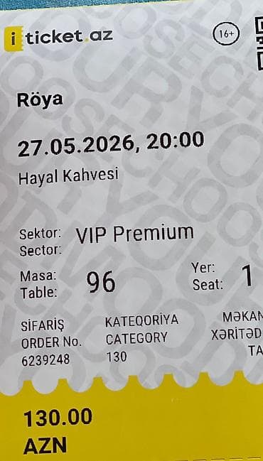 bakı sirki online bilet: 2 bilet satilir 200 azn — 1