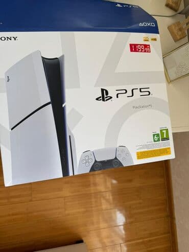 PS 5 Slim (Play station ) 1 TB yaddaş,3 oyunu ve qizil zemaneti var — 1