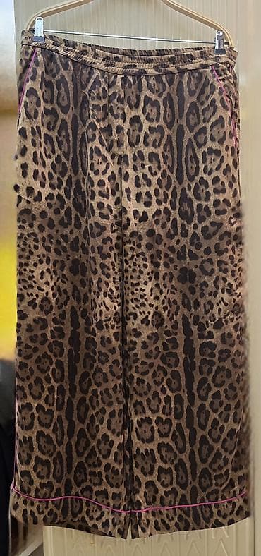 ev destleri: Dolce & Gabbana dəsti – leopard printli pijama stili köynək və — 2