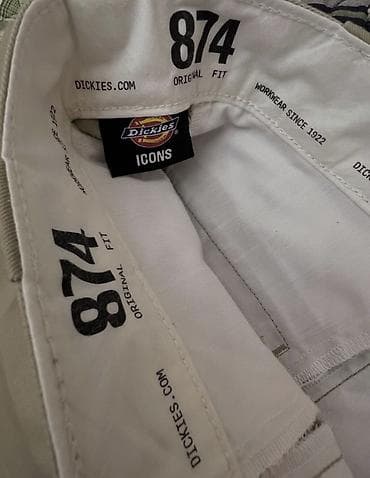 iş geyimi: Dickies klassik iş/gündəlik şalvar - Rəng: açıq bej/xaqui - Model: düz — 8