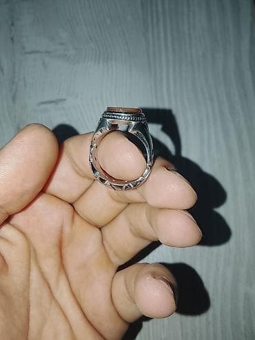 zikr ring: Üzük, Gümüş, Əqiq — 7