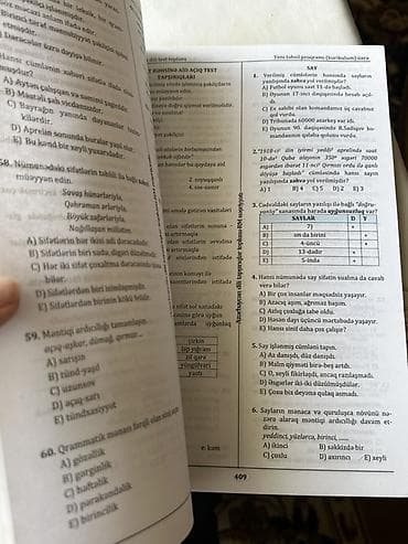 hədəf az dili kitab: Məhsul: “Azərbaycan dili – Test toplusu (111 mətn)” Müəlliflər: Tuncay — 4