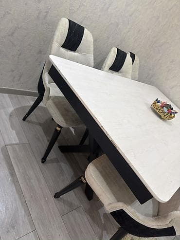 stulla: Qonaq otağı üçün, İşlənmiş, 6 stul — 3
