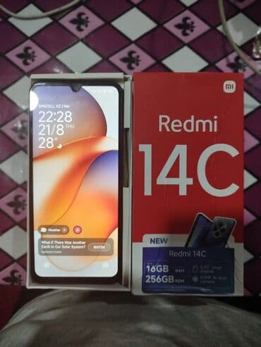 redmi note 14 4g qiymeti: Redmi 14C, 256 GB, rəng - Qara, Barmaq izi — 1