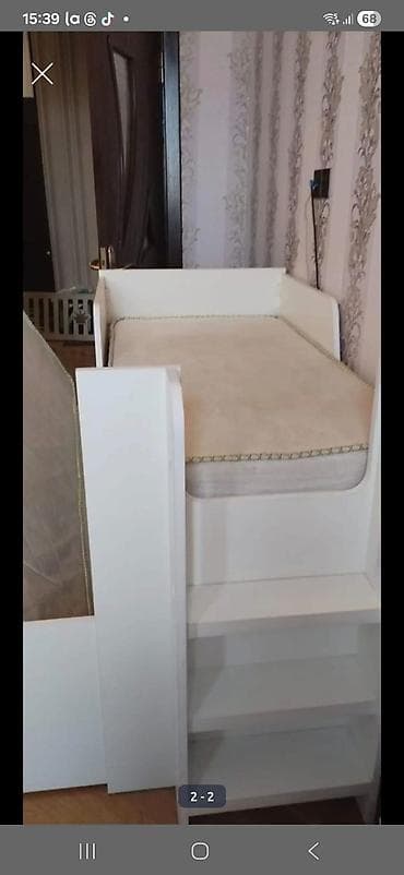 qosa carpayi: İki mərtəbəli uşaq çarpayısı - Rəng: ağ - Dizayn: kompakt və — 2