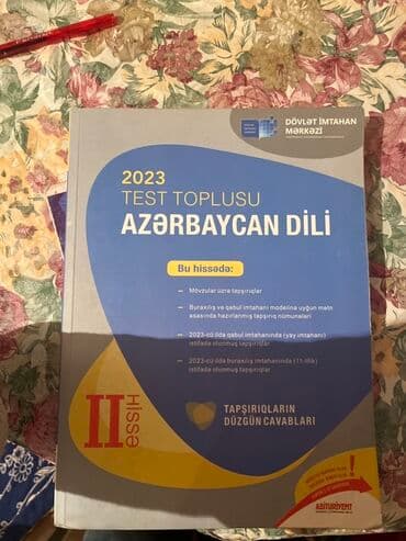 Azərbaycan dili Testlər 11-ci sinif, 2-ci hissə, 2023 il