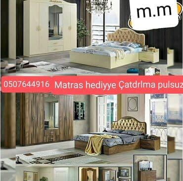 taxt çarpayı: İkinəfərlik çarpayı, Dolab, 2 tumba, Termo, Azərbaycan, Yeni — 3