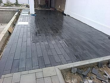 Açıq hava məkanları üçün dekorativ beton daş döşəmə - Material: beton