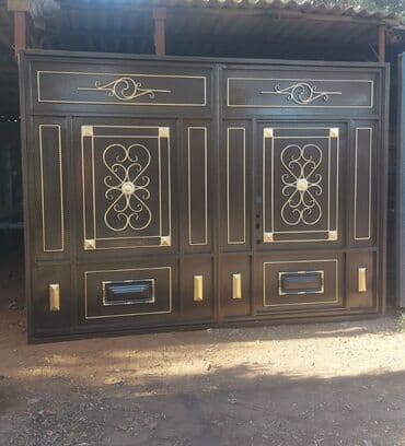 Pəncərələr: Dəmir Həyət darvazası, Mexaniki, Qapı ilə, rəng - Qara — 3