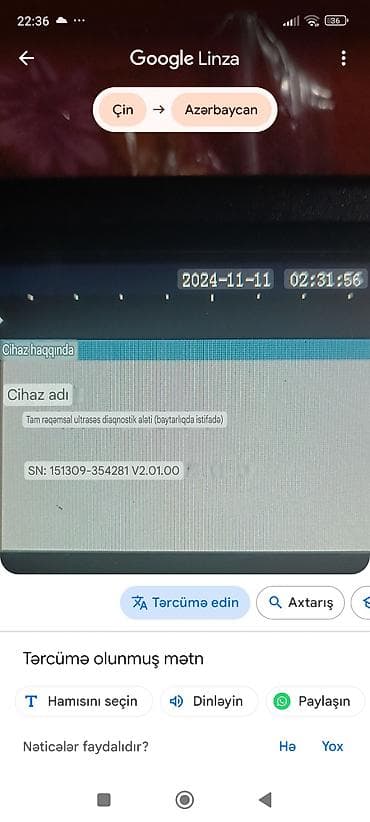 Tibbi avadanlıq: Rəqəmsal ultrasəs/USG görüntüləmə cihazı üçün portativ monitor və — 7