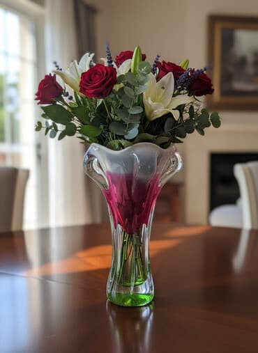 şüşə gülü: Bir vaza — 1