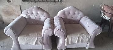 divan kunc: İşlənmiş, 2 kreslo, Bazalı, Açılmayan — 1