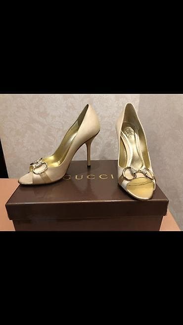 tufli: Tuflilər, Gucci, Ölçü: 36.5, rəng - Bej, Yeni — 2