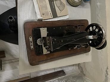 antik eşya: Antik tikiş maşını – Alman istehsalı - Mexaniki, əl çarxlı (volanlı) — 5