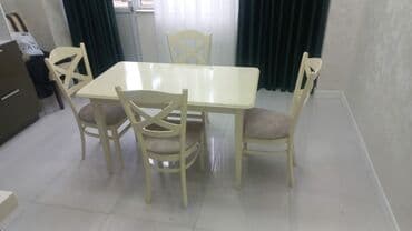 Masa və oturacaq dəstləri: Mətbəx üçün, Yeni, Açılmayan, 4 stul — 1