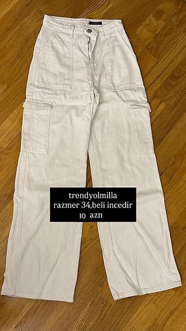 Şalvar, Trendyolmilla, rəng - Bej