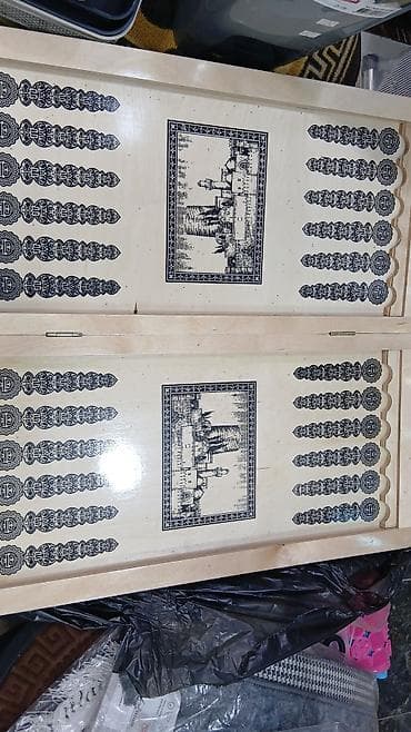 oyun disk: Bakı temalı taxta nərd dəsti - Material: ağac korpus, rezinli — 6