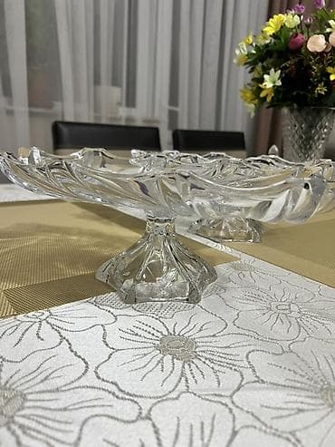 farfor qablar: Tort və şiriniyyat qabı, rəng - Ağ, Şüşə, Türkiyə — 2