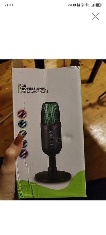 Микрофоны: Yeni RGB Professional Live Microphone – USB masaüstü mikrofon - RGB — 3