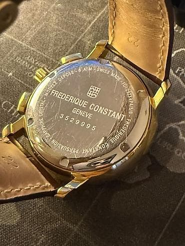 sensor saatlar: İşlənmiş, Qol saatı, Frederique Constant, rəng - Qızılı — 4