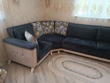 Künc divan, Açılmayan, Bazasız, Vеlur parça, Çatdırılma yoxdur