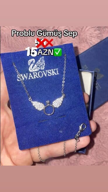 gümüşün qramı qiyməti 2022: Sep, Swarovski, Gümüş, 958 Əyar, 3 g, Pulsuz çatdırılma — 1