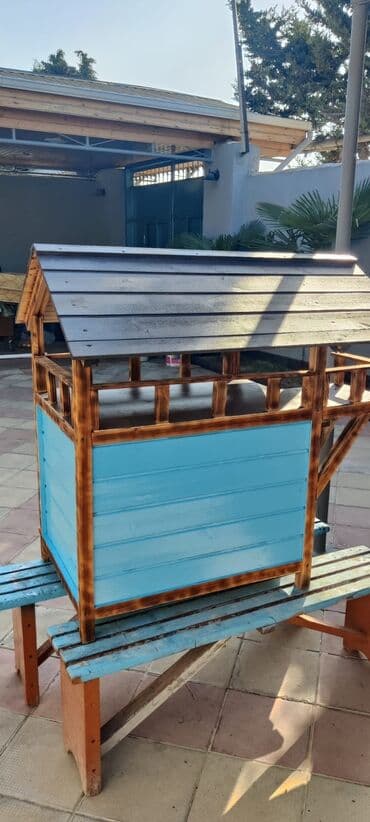 дом для собак: İki mərtəbəli taxta it evi - Material: tamamilə ağacdan hazırlanıb — 4