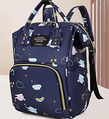 donlar gundelik: Uşaq motivli çoxfunksiyalı bel çantası - Rəng: tünd göy, naxışlı — 1