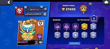 stranger things max: Brawl Stars hesabı – inkişaf etmiş profil - Kupa: 27 400 (Trophy Road — 2