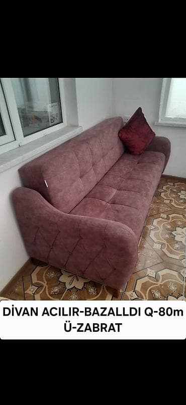 Divanlar: Açılır-bazalı divanlar 1) GÜNC modeli L formalı künc divan - Açılıb — 2