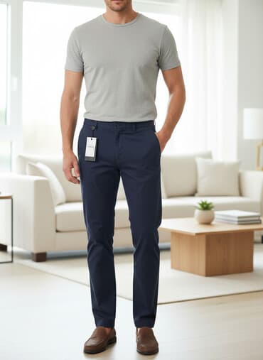 Yarım klassik Şalvar, Boss, M, rəng - Göy