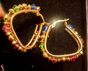 женские золотые серьги: Sırğa, Sarı qızıl, 585 Əyar, 723 g, Ünvandan götürmə — 3