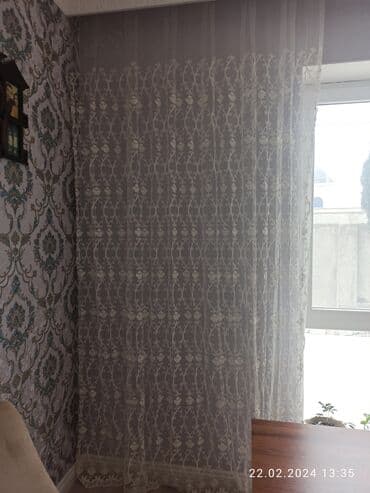 тюль белый: Tül perde 3m. italyan tül perde her biri 50m 3 eded — 1