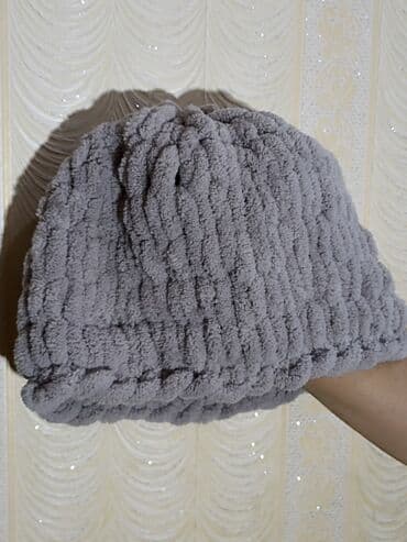 ƏL İŞİ Puffy 2 rəng Puffy sapdan hazırlanmış papaq Soyuq hava üçün