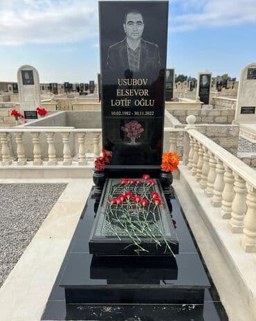 ремонт бронедверей: Məzar daşı, qəbir yerini qeyd etmək üçün istifadə edilən, üzərində ad — 3