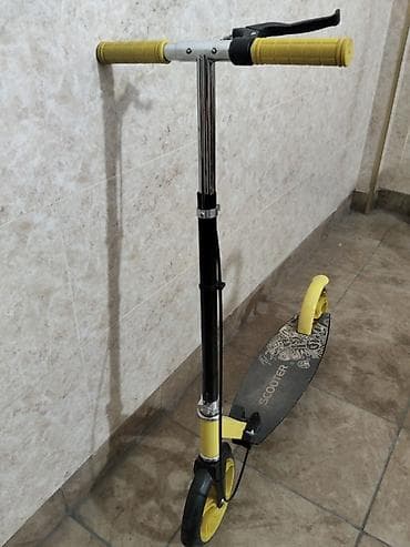 samkat: Şəhər üçün mexaniki skuter - Rəng: sarı-qara - Çərçivə: yüngül metal — 2