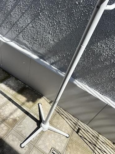 вешалка настенная для одежды: Ağ rəngli metal paltar asılqanı (floor stand) - Material: metal — 2