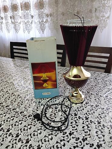 Дом и сад: Masaüstü elektrik lampası - Klassik üslublu, qızılı rəngli metal — 1