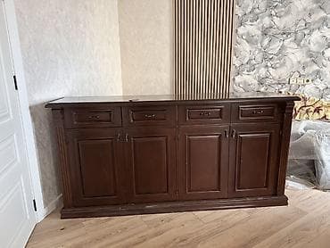 drel dəst: Klassik üslubda taxta mebel dəsti Qorka, balaca bufet, TV alti — 3