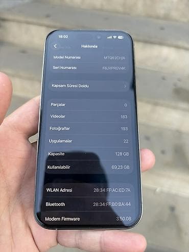 ipad 8 32: IPhone 15 Pro, 128 GB, Gümüşü, Face ID — 6