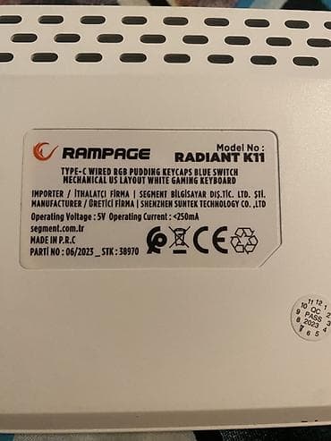 klaviatura 60: Rampage Radiant K11 kompak tənzimlənən RGB işıqlı klaviatura blue — 5