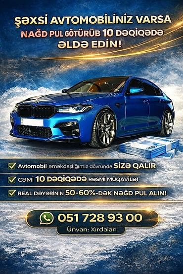Reklam, çap: Xidmət: Şəxsi avtomobili girov qoymadan qısa müddətdə nağd vəsait əldə — 1