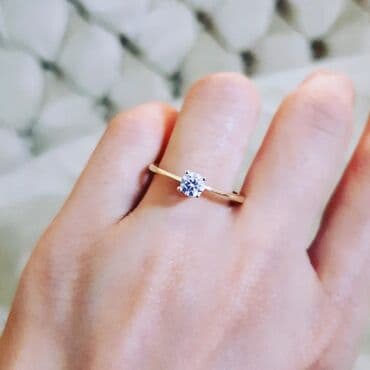 tək qaş: Nişan, Üzük, Sarı qızıl, 585 Əyar — 3