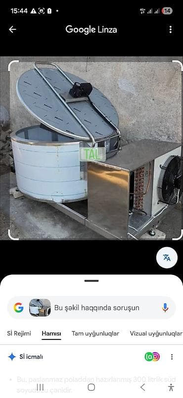 ucuz soyuducular: Süd Soyuducu Çəni – 220V ilə işləyir Fermerlər üçün ideal həll! Süd — 4