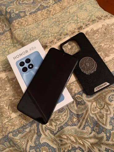 alfon 8 plus: Honor X8a, 128 GB, rəng - Qara, Barmaq izi — 4