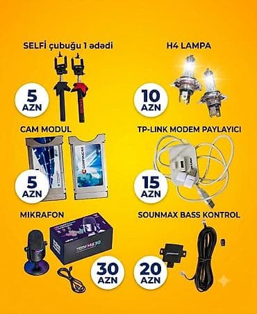 Bir neçə aksesuar və elektronik məhsul paketi: - Selfi çubuğu – 1 at lalafo.az Bir neçə aksesuar və elektronik məhsul paketi: - Selfi çubuğu – 1
