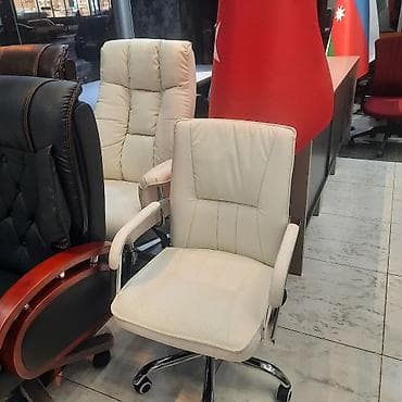 ucuz kreslo: Yeni, Təkərli, Qolları tənzimlənir, Dəri — 3