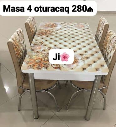 стекло на стол: Для кухни, Новый, Раскладной, Прямоугольный стол, 4 стула — 11