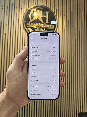 IPhone 15 Pro Max, 256 GB, Natural Titanium, Zəmanət, Simsiz şarj, Face ID — 2